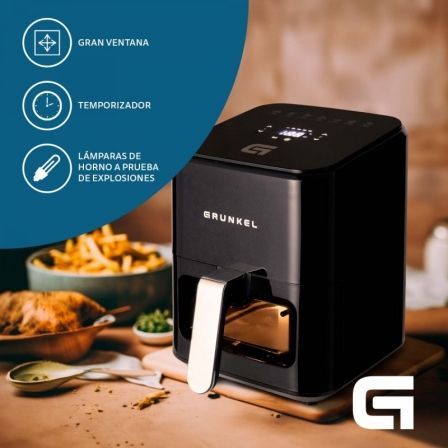 Grunkel Freidora de Aire Digital 4L Negro